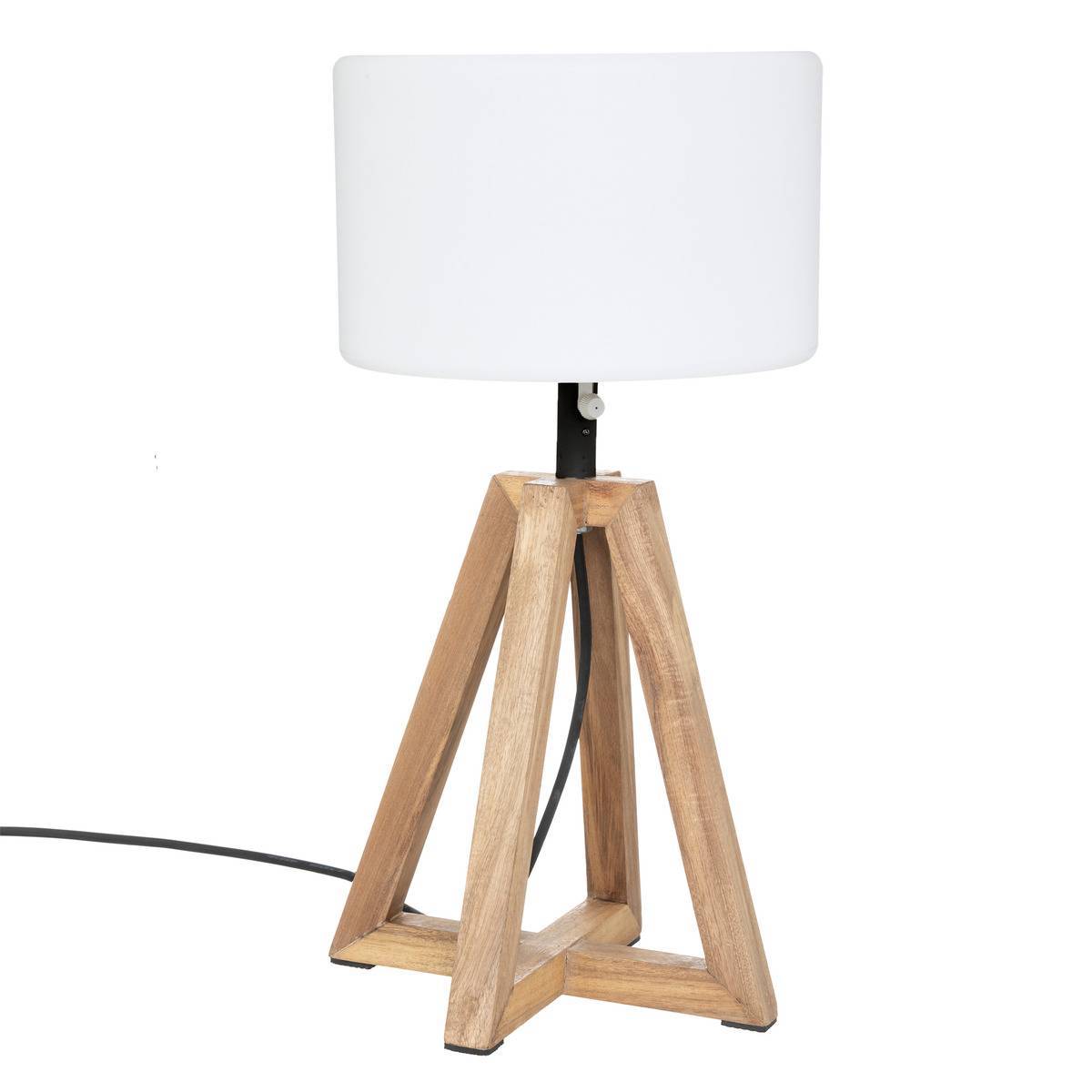 Atmosphera - Lampes d'extérieur "Matia" acacia H59cm - Atmosphera Créateur d'intérieur - Imagen 2