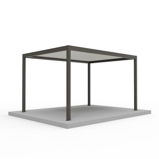 Pergola Bioclimatique Aluminium Autoportante Motorisée Éclairée 4x3 Gris SV ORIAL France - Image 3