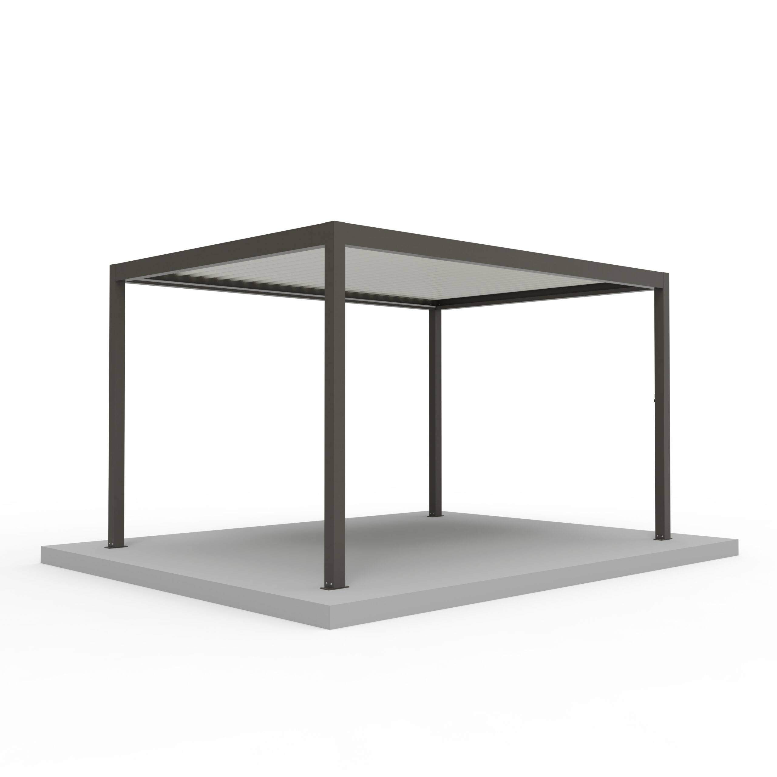 Pergola Bioclimatique Aluminium Autoportante Motorisée Éclairée 4x3 Gris SV ORIAL France - Image 3