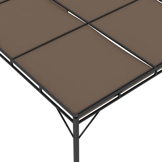 ComfortXL - Tonnelle de Jardin Acier avec Rideau Latéral Réglable Abri Soleil Terrasse Taupe 4x3 m – ComfortXL Outdoor Living - Image 8