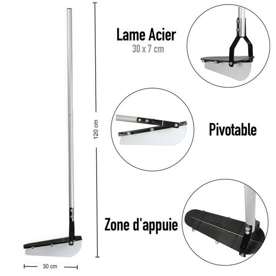 Coupe-bordure manuel en acier inoxydable- Lame robuste zone d'appui large - Image 7
