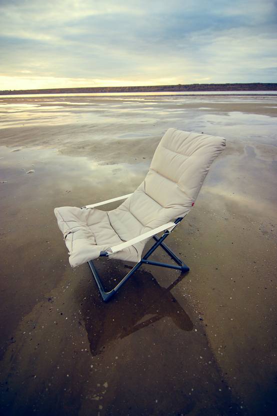 Fiam - Fauteuil FIESTA SOFT Aluminium ANTHRACITE Oléfine BLANC BEIGE 86/99x62x89/105 cm FIAM - Image 4