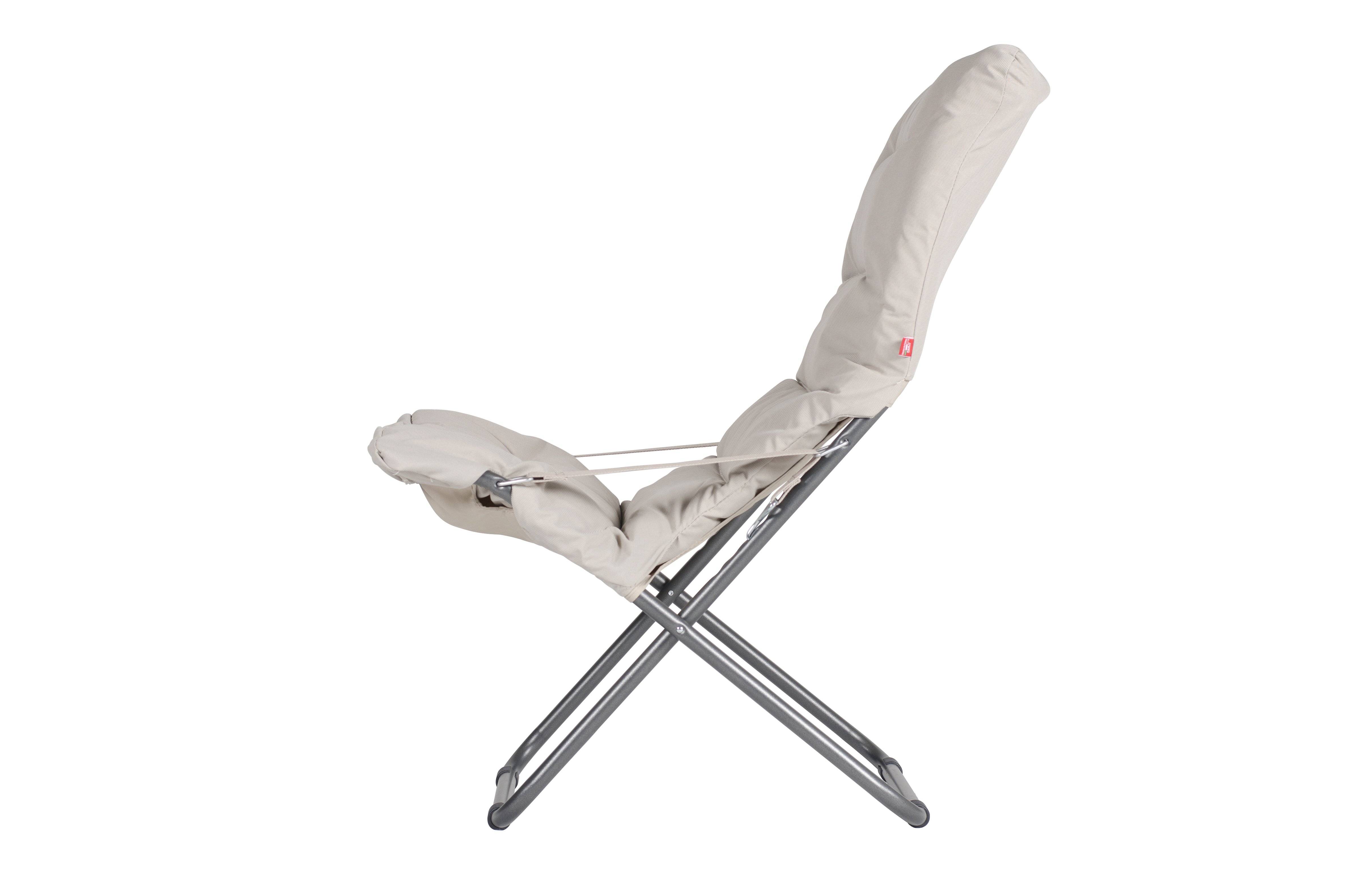 Fiam - Fauteuil FIESTA SOFT Aluminium ANTHRACITE Oléfine BLANC BEIGE 86/99x62x89/105 cm FIAM - Image 2