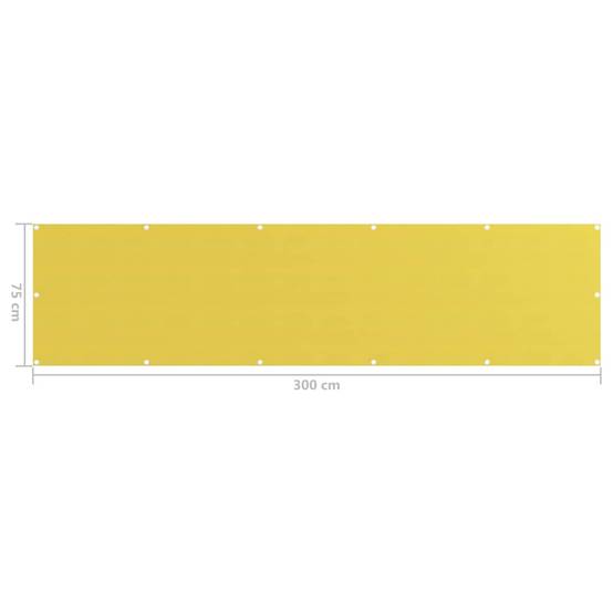 Helloshop26 - Écran de balcon brise pare vue protection confidentialité 75 x 300 cm PEHD jaune - Imagen 5
