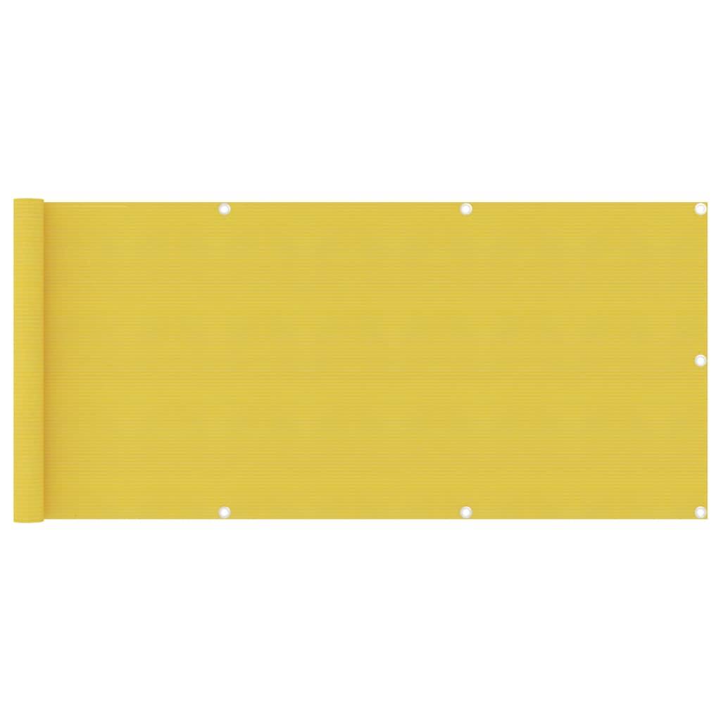 Helloshop26 - Écran de balcon brise pare vue protection confidentialité 75 x 300 cm PEHD jaune - Imagen 1
