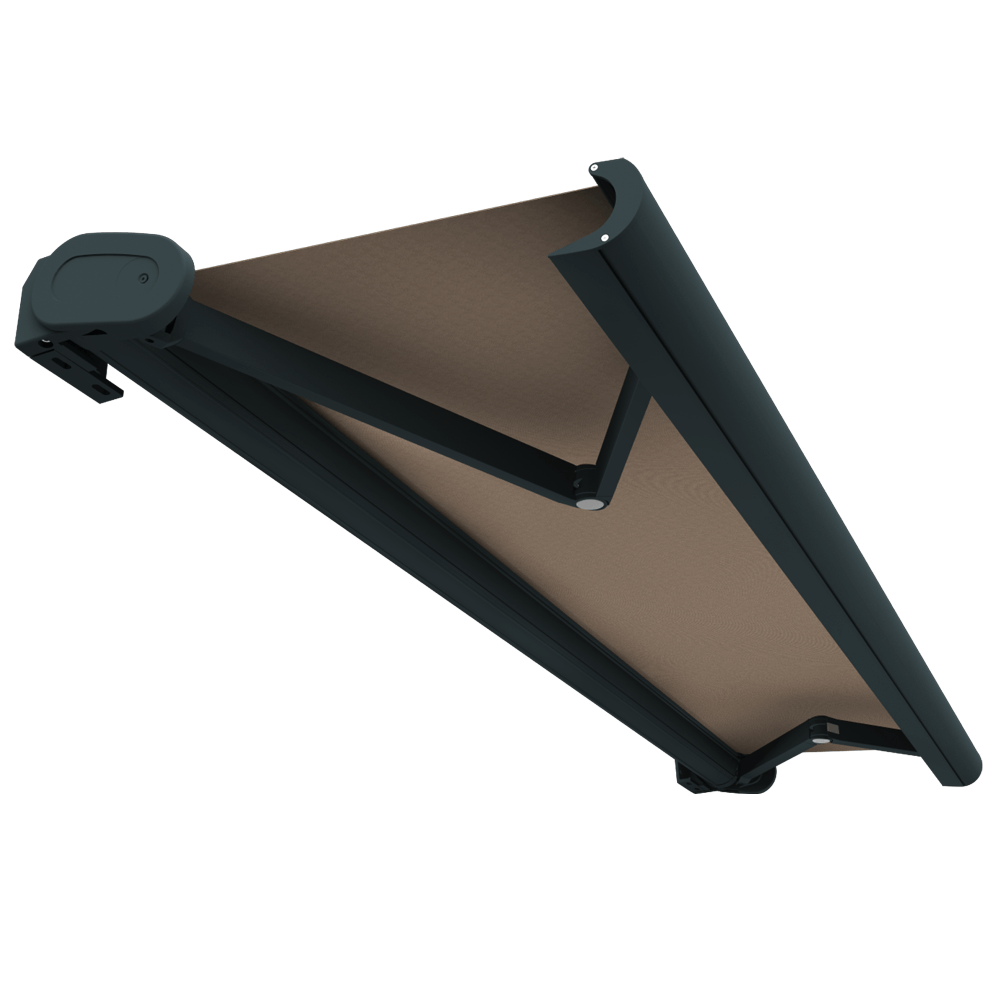 Intersun - Store banne coffre HEVOA 4,00x3,00 M (Manuelle - Gris Anthracite - Taupe) - INTERSUN - Imagen 1