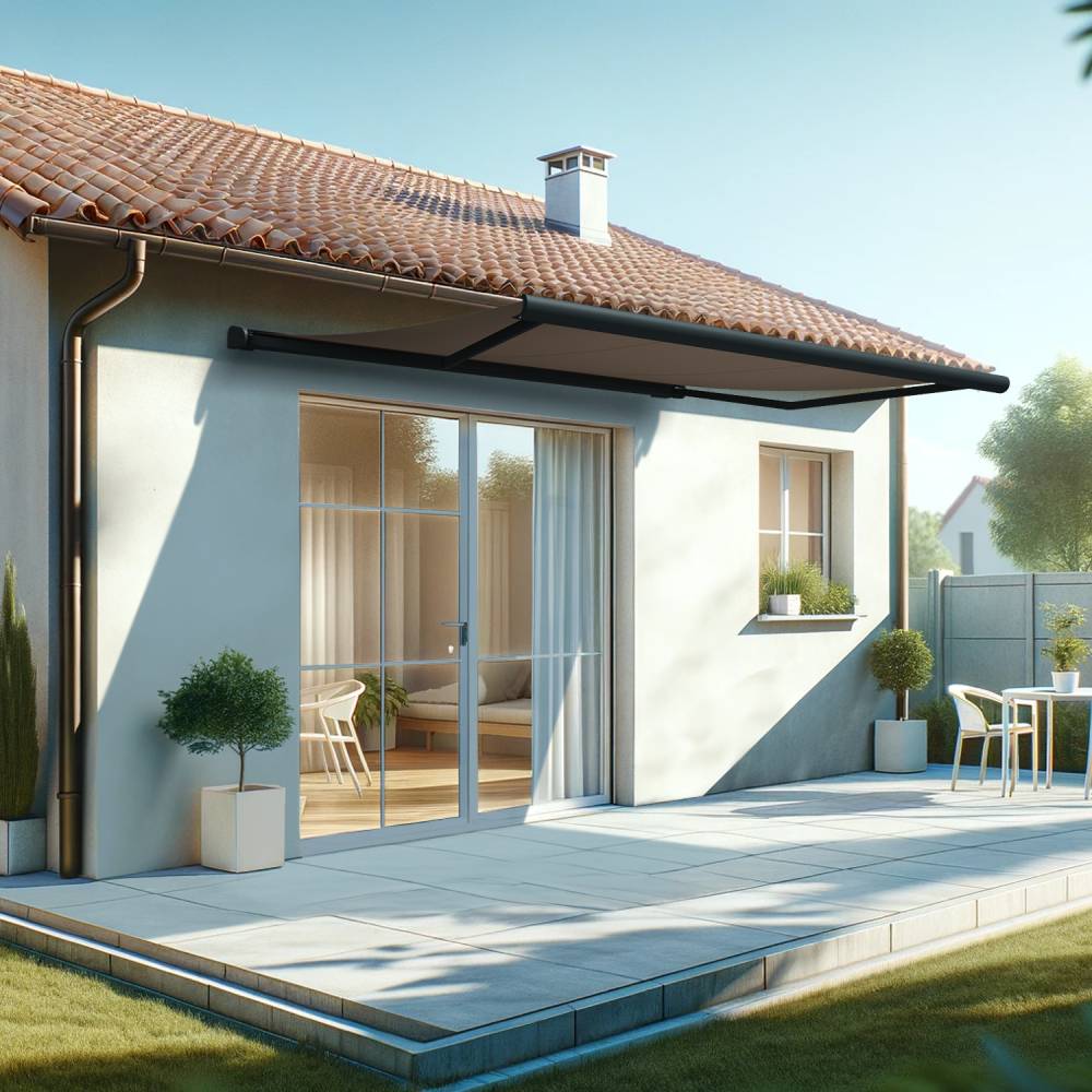 Intersun - Store banne coffre HEVOA 4,00x3,00 M (Manuelle - Gris Anthracite - Taupe) - INTERSUN - Imagen 2
