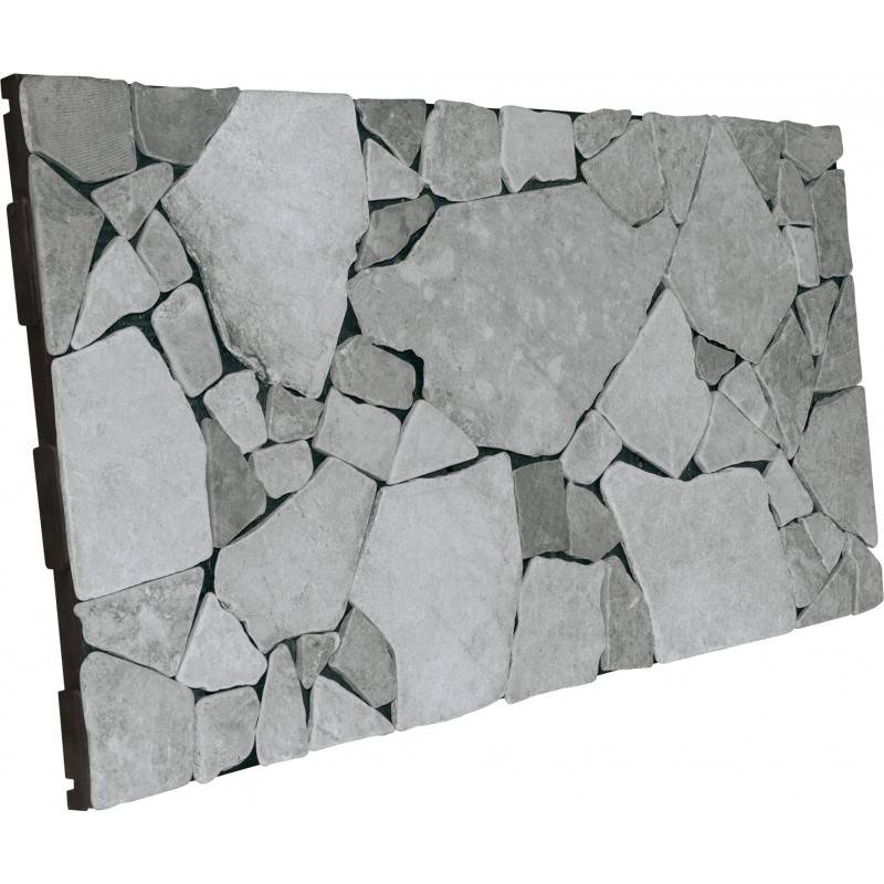 Dalle pierre mosaïque Snap & Go 30x60 cm (lot de 2) - Gris clair  - Snap & Go - Imagen 4