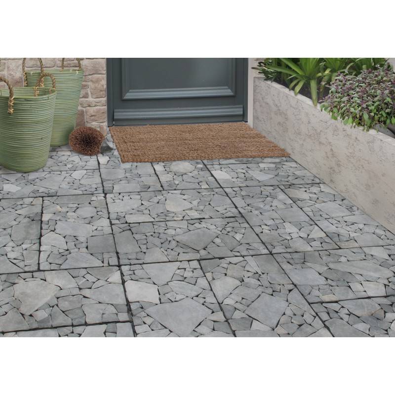 Dalle pierre mosaïque Snap & Go 30x60 cm (lot de 2) - Gris clair - Snap & Go - Imagen 5