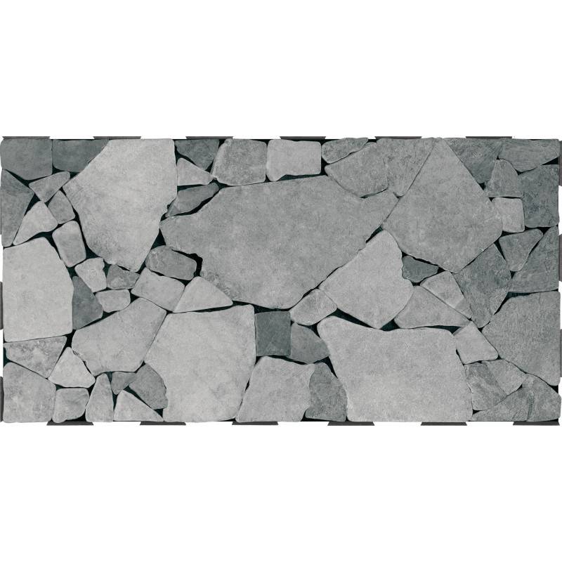 Dalle pierre mosaïque Snap & Go 30x60 cm (lot de 2) - Gris clair  - Snap & Go - Imagen 1