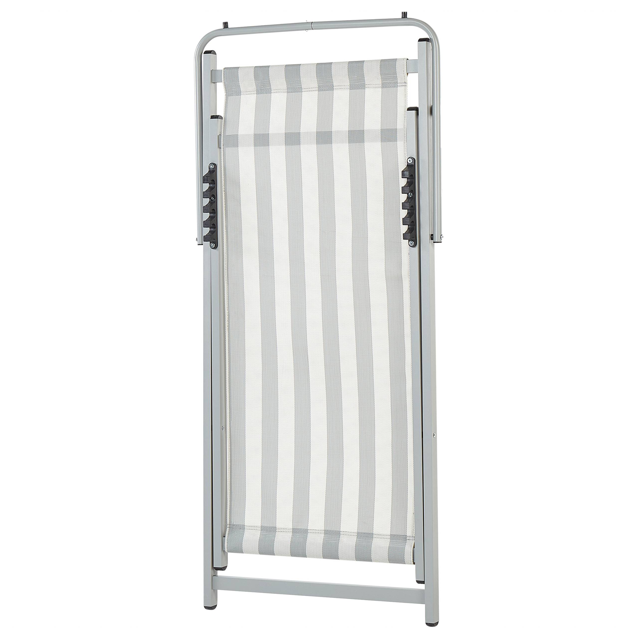 Beliani - Chaise longue Aluminium Gris clair LOCRI II - Beliani - Imagen 6