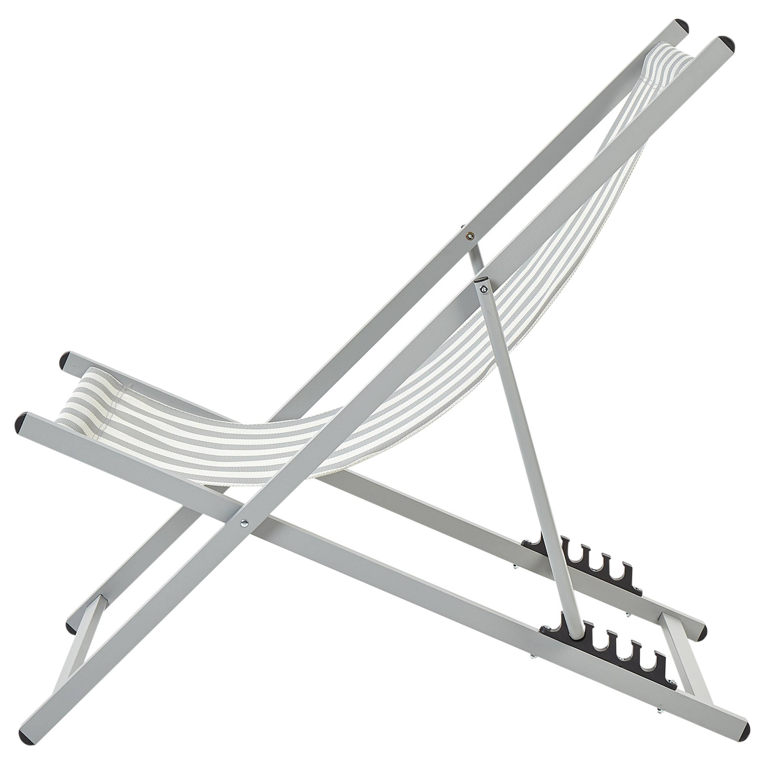Beliani - Chaise longue Aluminium Gris clair LOCRI II - Beliani - Imagen 5