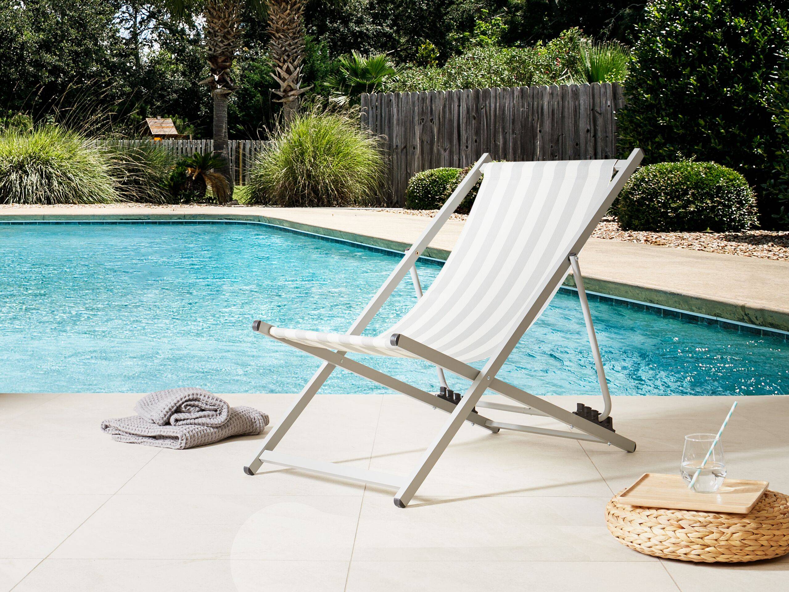 Beliani - Chaise longue Aluminium Gris clair LOCRI II - Beliani - Imagen 1