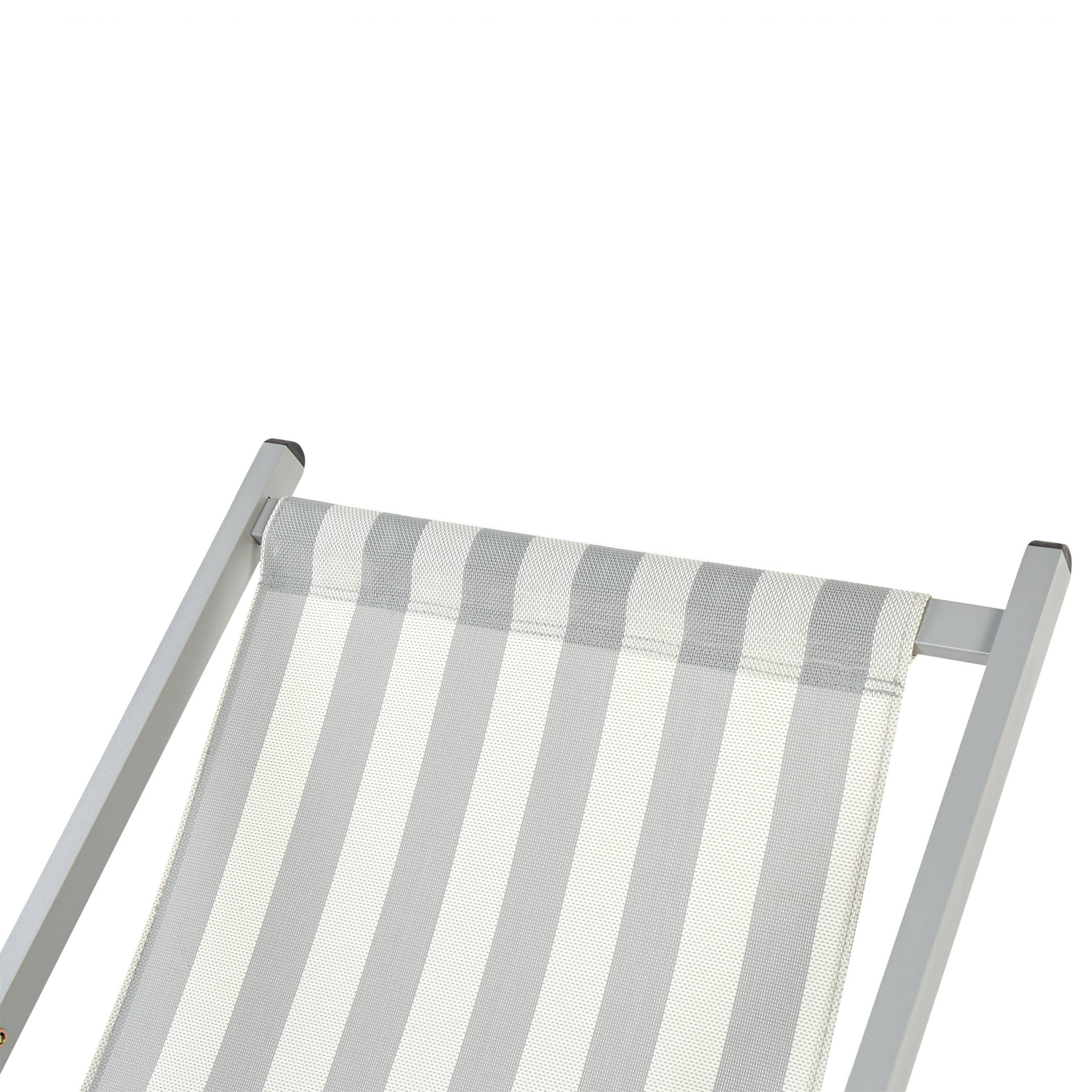 Beliani - Chaise longue Aluminium Gris clair LOCRI II - Beliani - Imagen 7