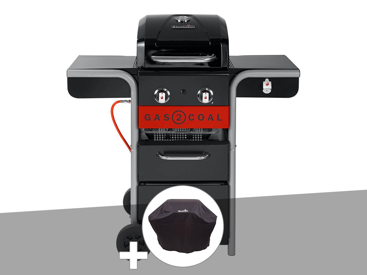 Char-broil - Barbecue à gaz et à charbon Gas2Coal 2.0 2B + Housse de protection - Char-Broil - Imagen 1