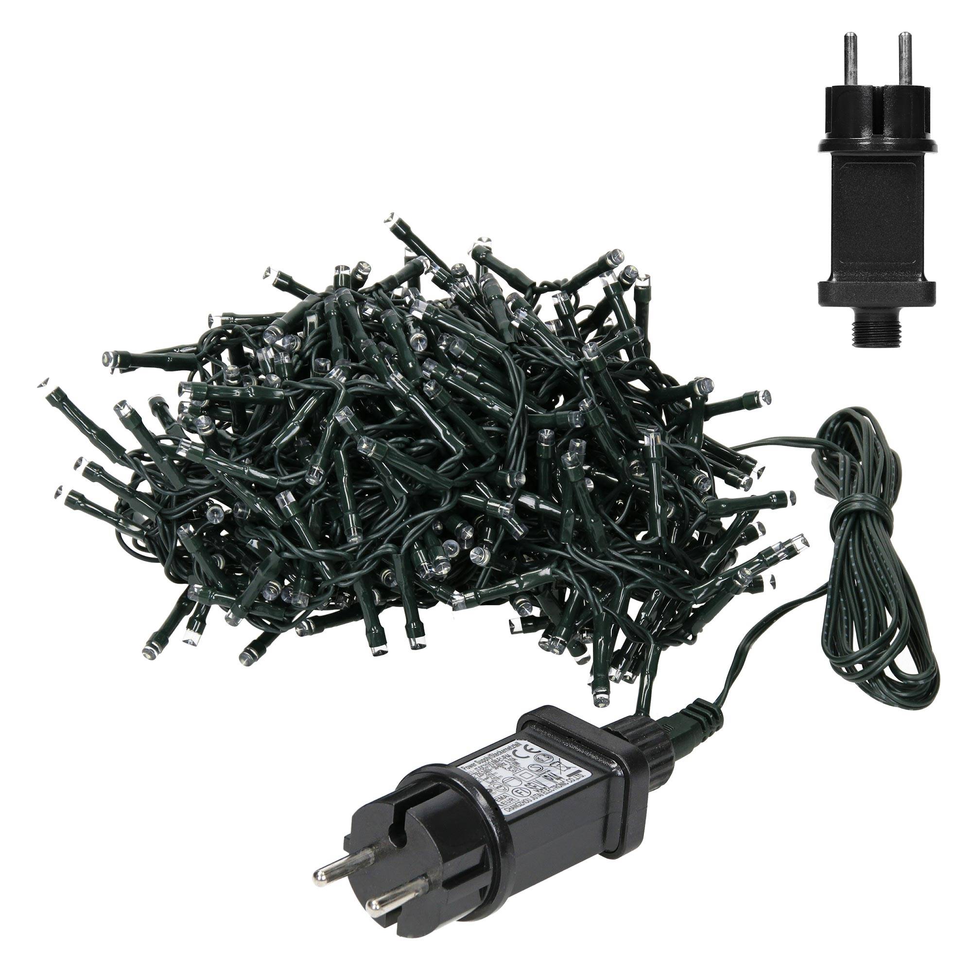 Ecd-Germany - Chaîne guirlande lumineuse à LED blanc froid 6m 180 ampoules IP44 déco Nöel - Imagen 4