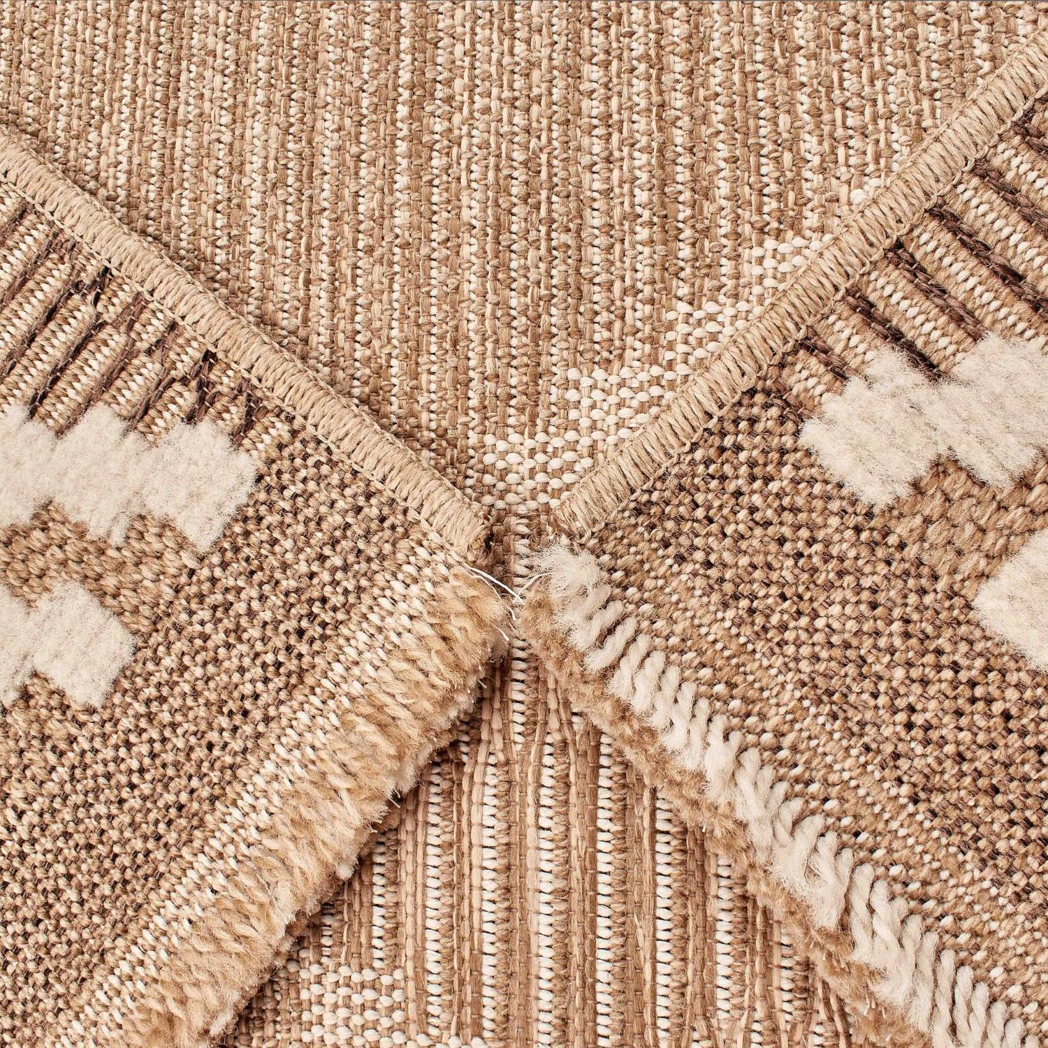 Autre - Tapis intérieur et extérieur en polypropylène marron 60x180cm - Imagen 4