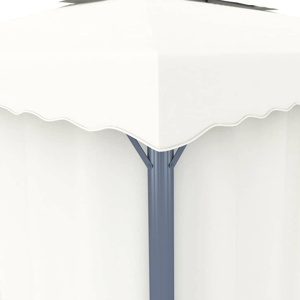 Tonnelle Aluminium avec Rideaux Moustiquaires et Guirlande Solaire LED pour Jardin Crème 3x3 m – ComfortXL Outdoor Living - Image 7