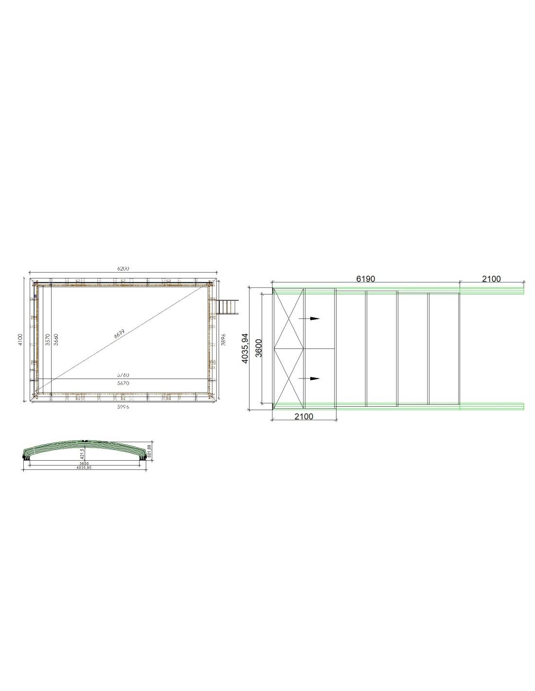 Altanka - Abri de piscine Skyline pour les modèles 6,20x4,10 m - BAS88, BAS788 - polycarbonate massif 3 mm - Couleur Ral7016 Graphite - ECO316 - Imagen 2