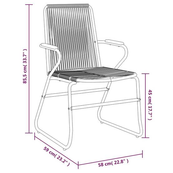 Salon de Jardin 2P Rotin PVC Accoudoirs Bois pour Balcon Noir – ComfortXL Outdoor Living - Image 3