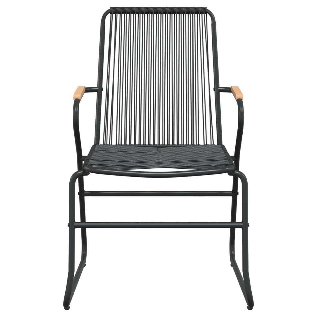 Salon de Jardin 2P Rotin PVC Accoudoirs Bois pour Balcon Noir – ComfortXL Outdoor Living - Image 6
