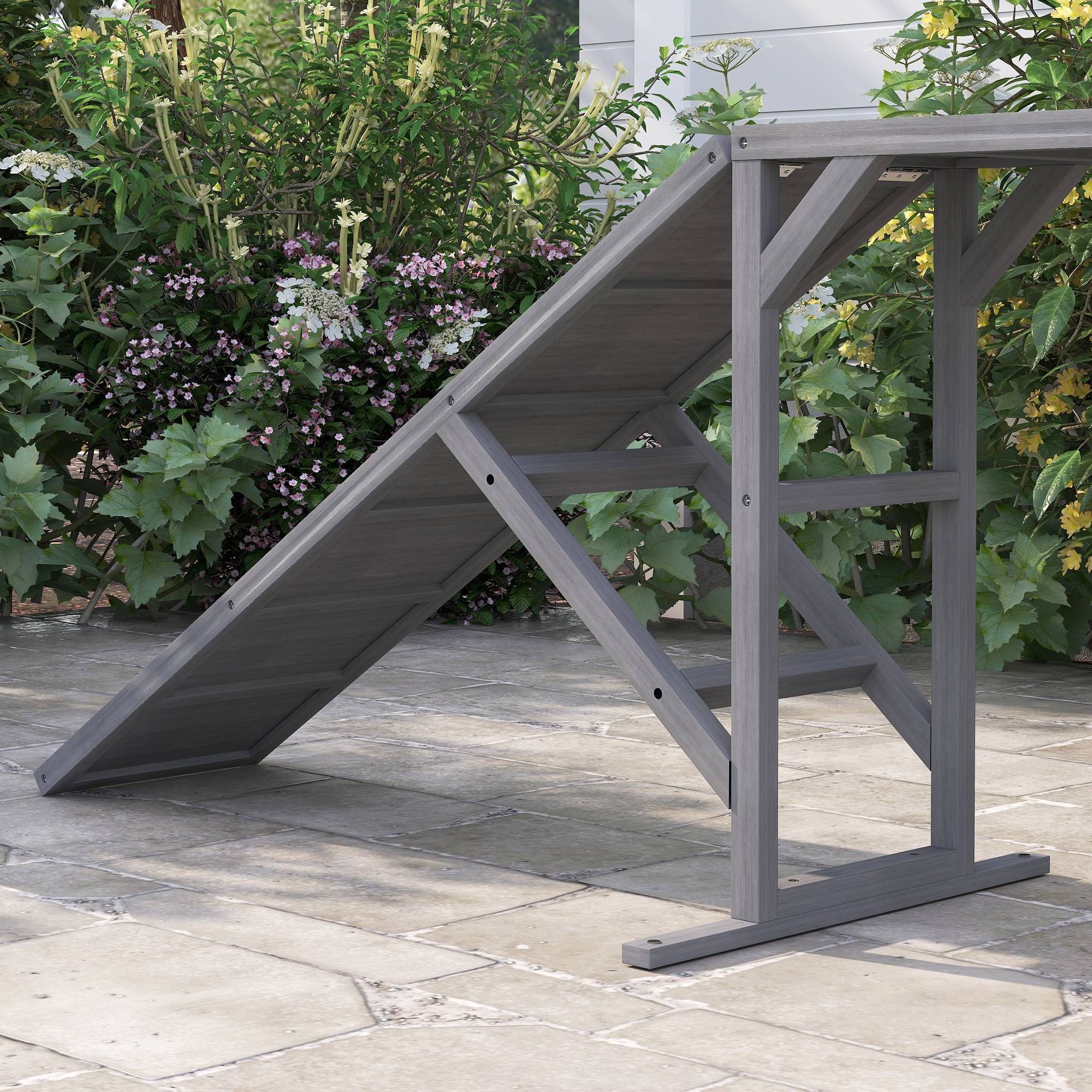 Rampe d'agilité pour chien bois de sapin gris 335 x 55 x 60 cm - PANGIVO - Image 10
