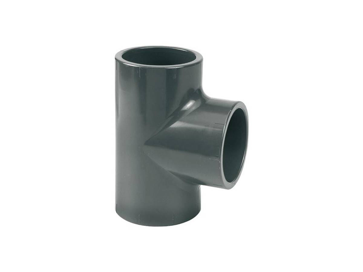 Fitt - Té égal PVC pression 90° Ø 63 mm - Fitt - Imagen 1