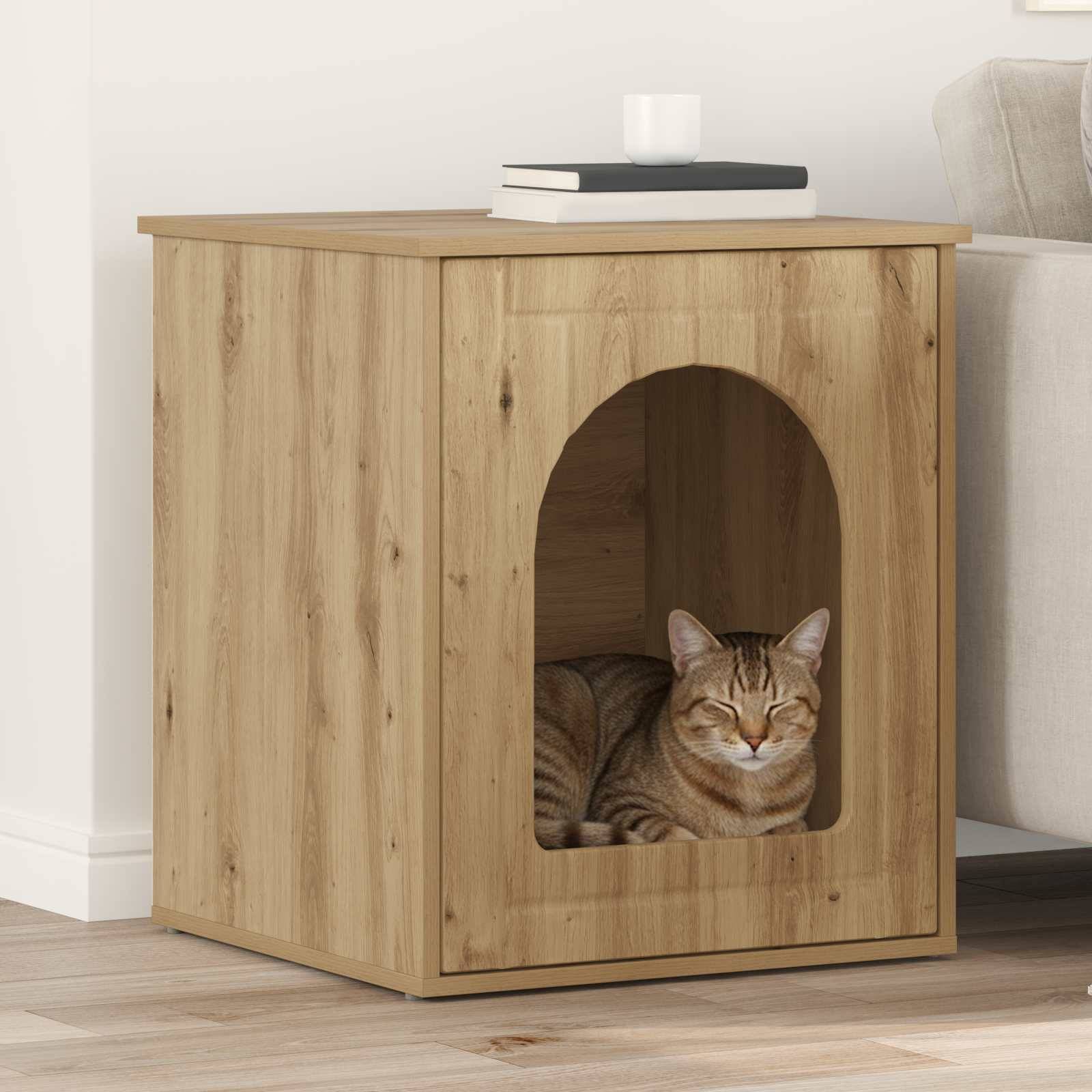 Vidaxl - Maison pour chat Chêne artisan 53 x 52 x 62 cm vidaXL 8000715