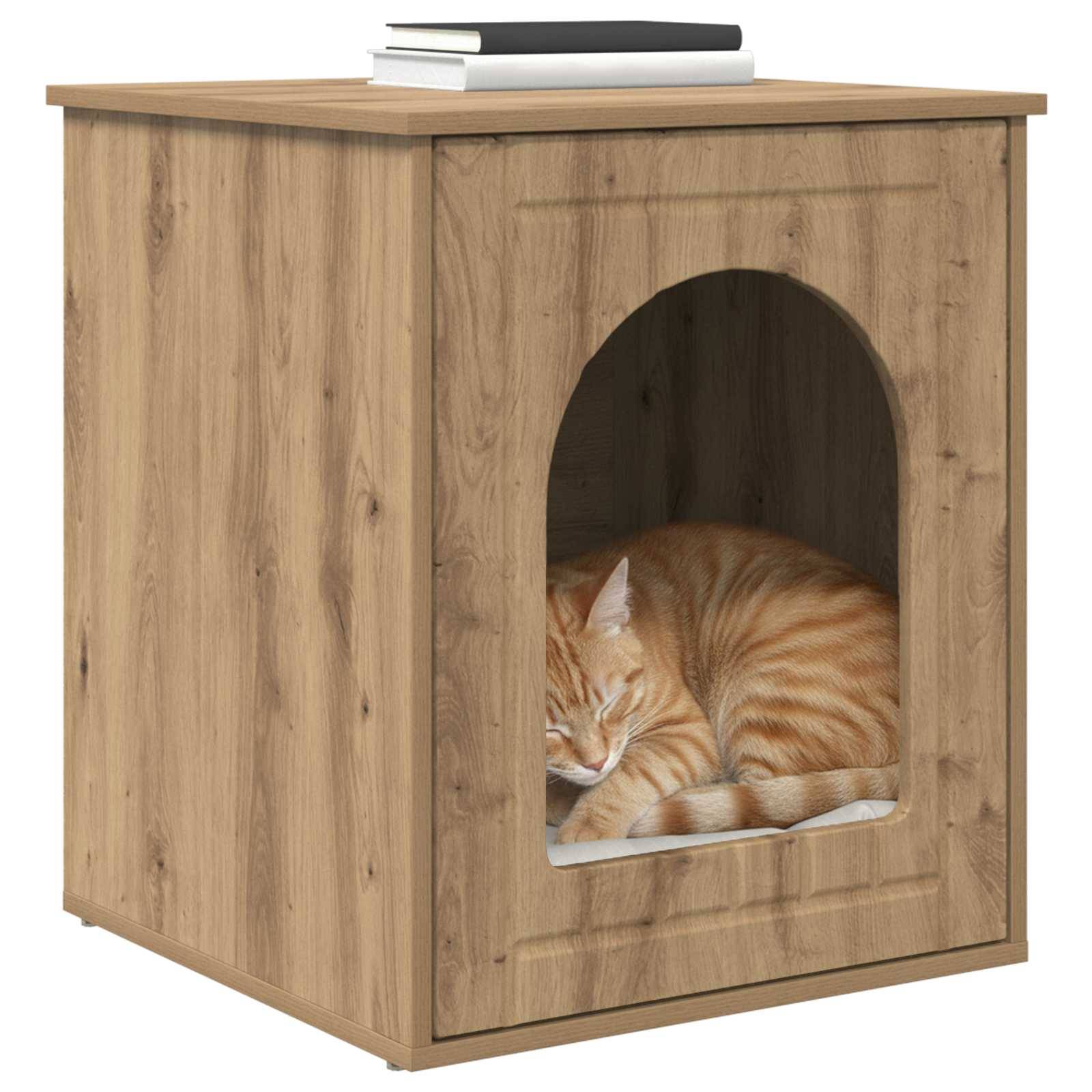 Vidaxl - Maison pour chat Chêne artisan 53 x 52 x 62 cm vidaXL 8000715 - Image 4
