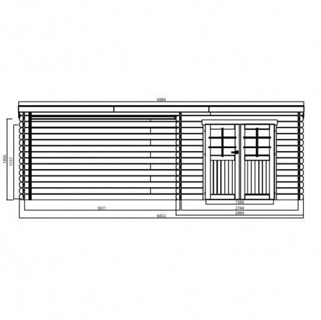 Abri de jardin Rohan en bois 7,53 m², Plancher Non - Imagen 2