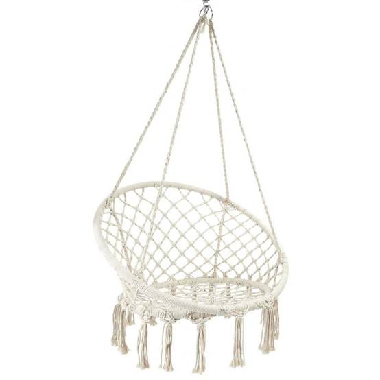 The Home Deco Factory - Fauteuil suspendu macramé Terre inconnue 120 x 80 cm - Image 1