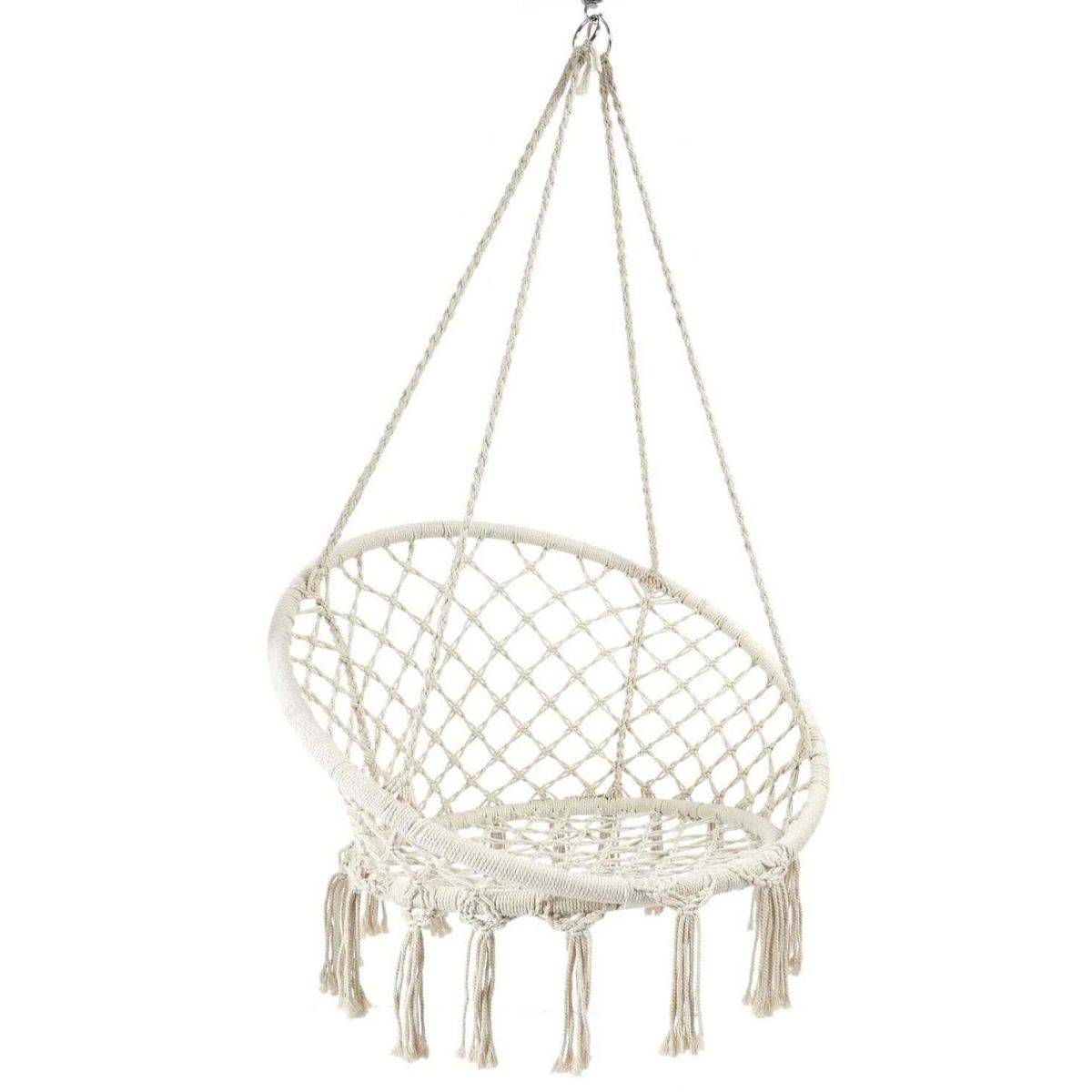 The Home Deco Factory - Fauteuil suspendu macramé Terre inconnue 120 x 80 cm - Image 1