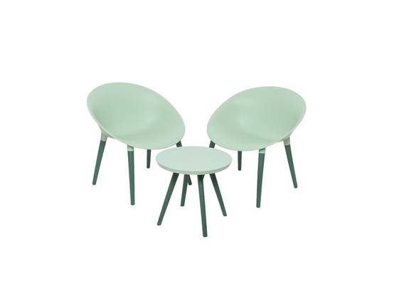 Jardideco - Salon de jardin en plastique Marbella vert - Jardideco - Image 1