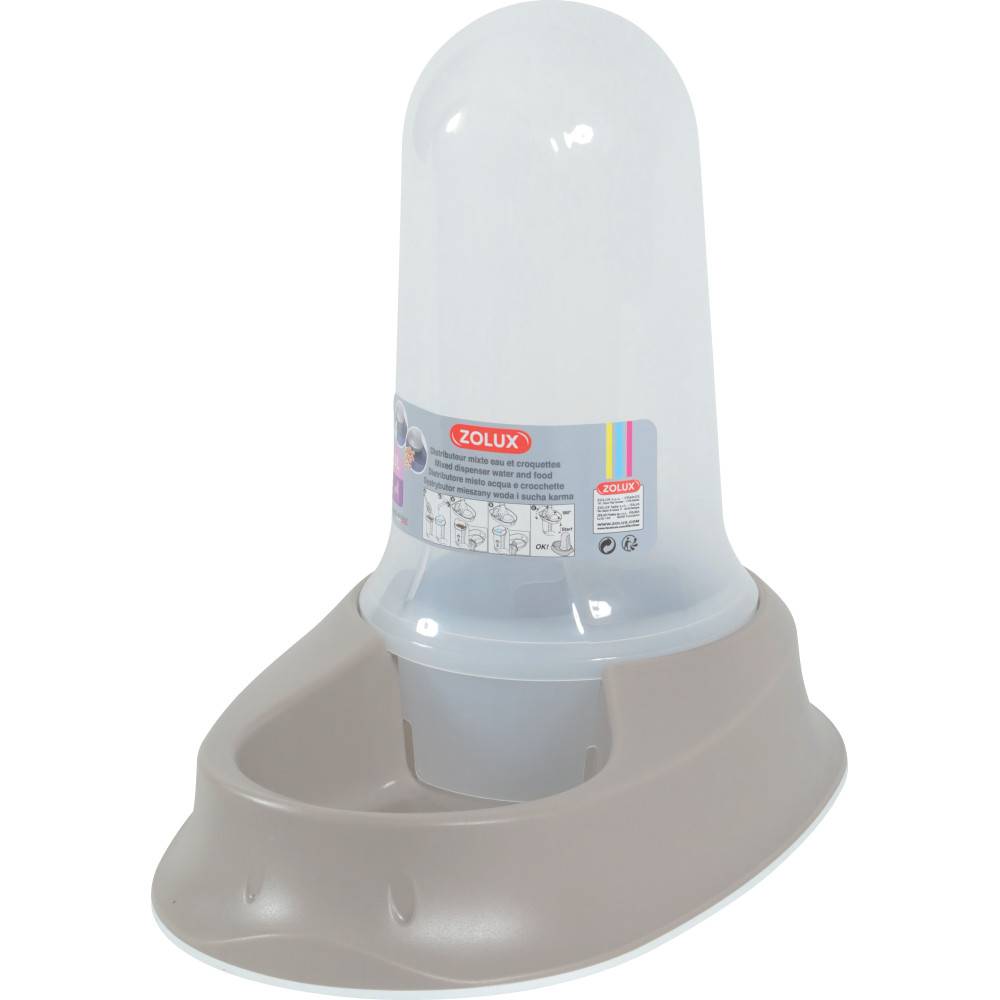 Dispensador mixto 2 litros agua o croquetas topo antideslizante para perro - Imagen 2