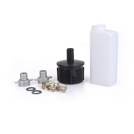 Pompe à eau thermique 43 cm3 Raccords 50mm Débit 6500 L/h Eaux usées Kit de10m Tuyaux inclus VITO - Imagen 2
