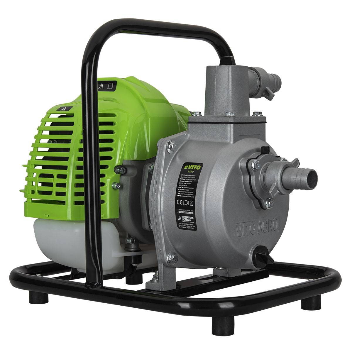 Pompe à eau thermique 43 cm3 Raccords 50mm Débit 6500 L/h Eaux usées Kit de10m Tuyaux inclus VITO - Imagen 8