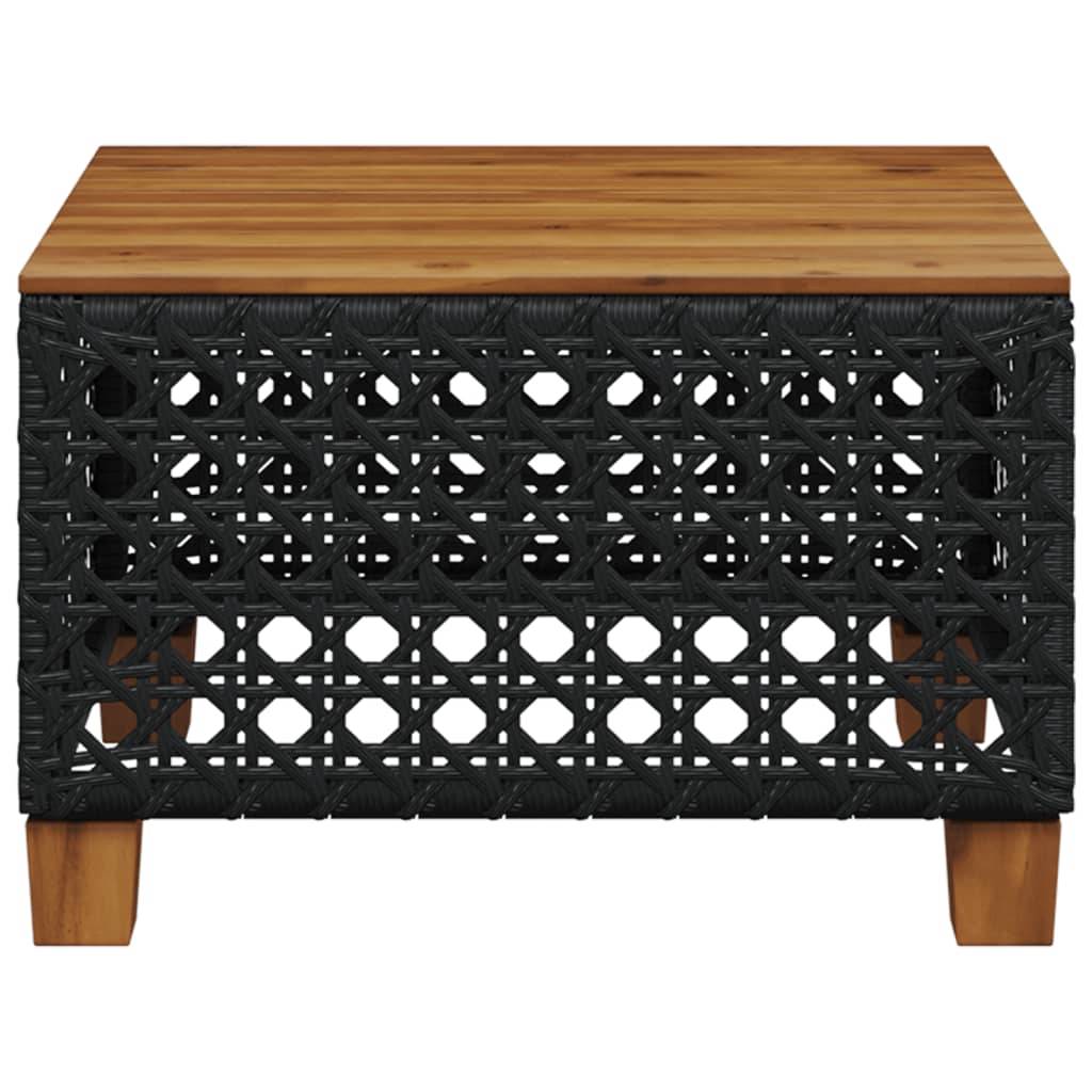ComfortXL - Table d'Appoint Carrée pour Salon de Jardin Noir 55cm, en Poly Rotin et Bois Massif – ComfortXL Outdoor Living - Image 4