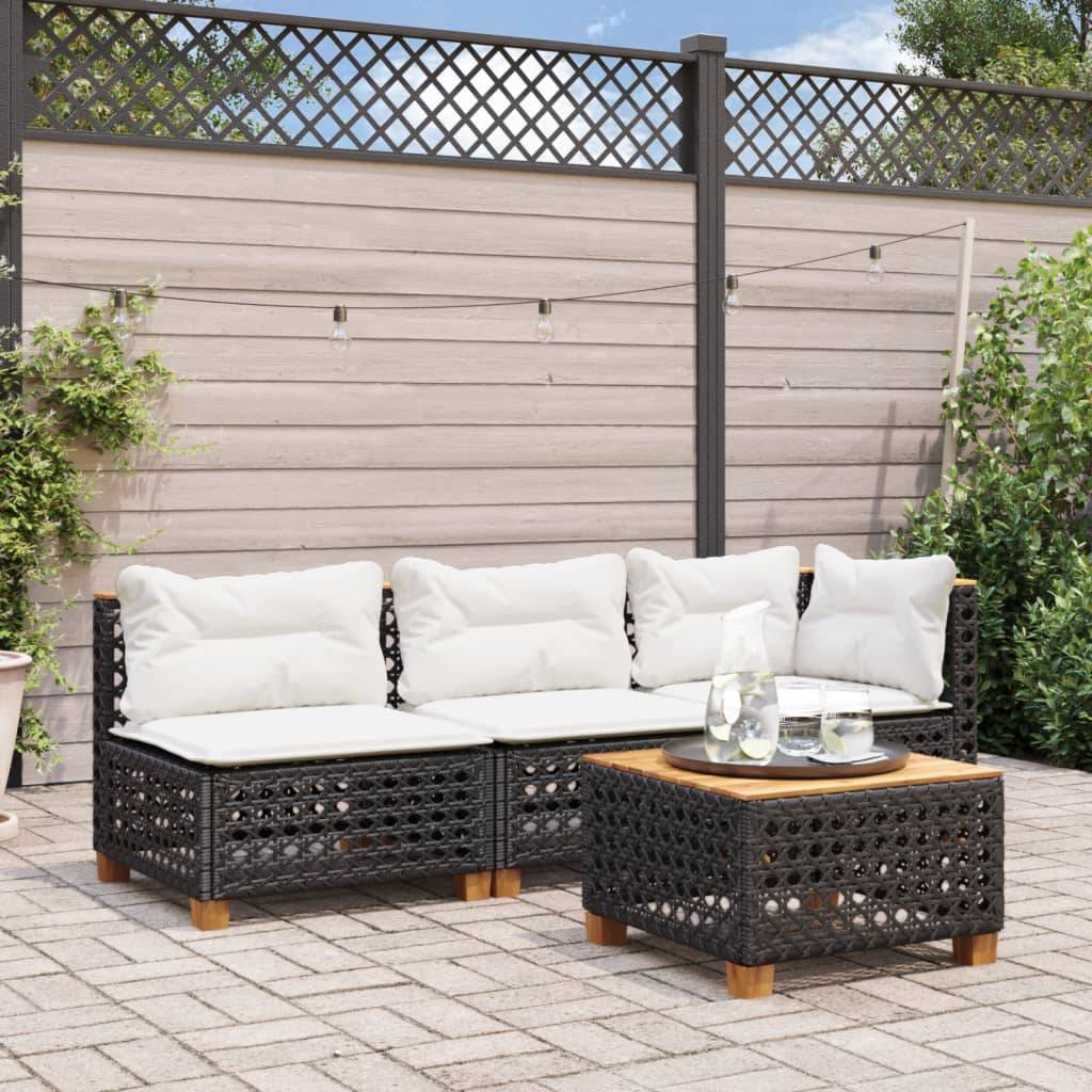 ComfortXL - Table d'Appoint Carrée pour Salon de Jardin Noir 55cm, en Poly Rotin et Bois Massif – ComfortXL Outdoor Living - Image 3
