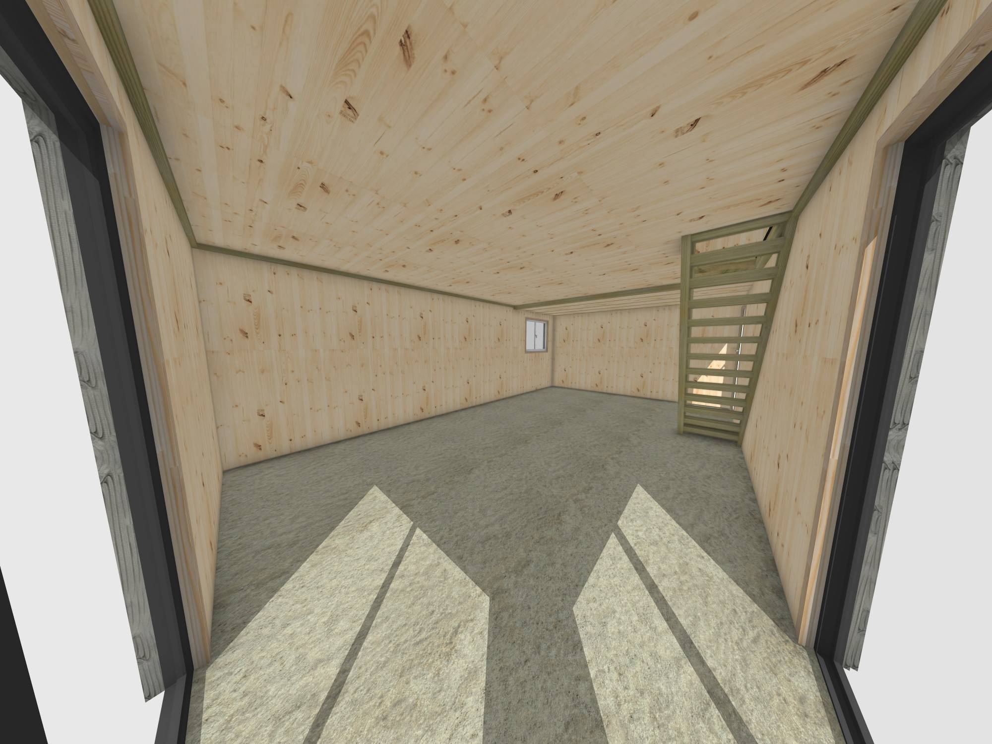 Studio de jardin RE2020 en bois 7,7 x 4,6 x 2,7 m / isolation RE2020 avec mezzanine et terrasse - Image 5