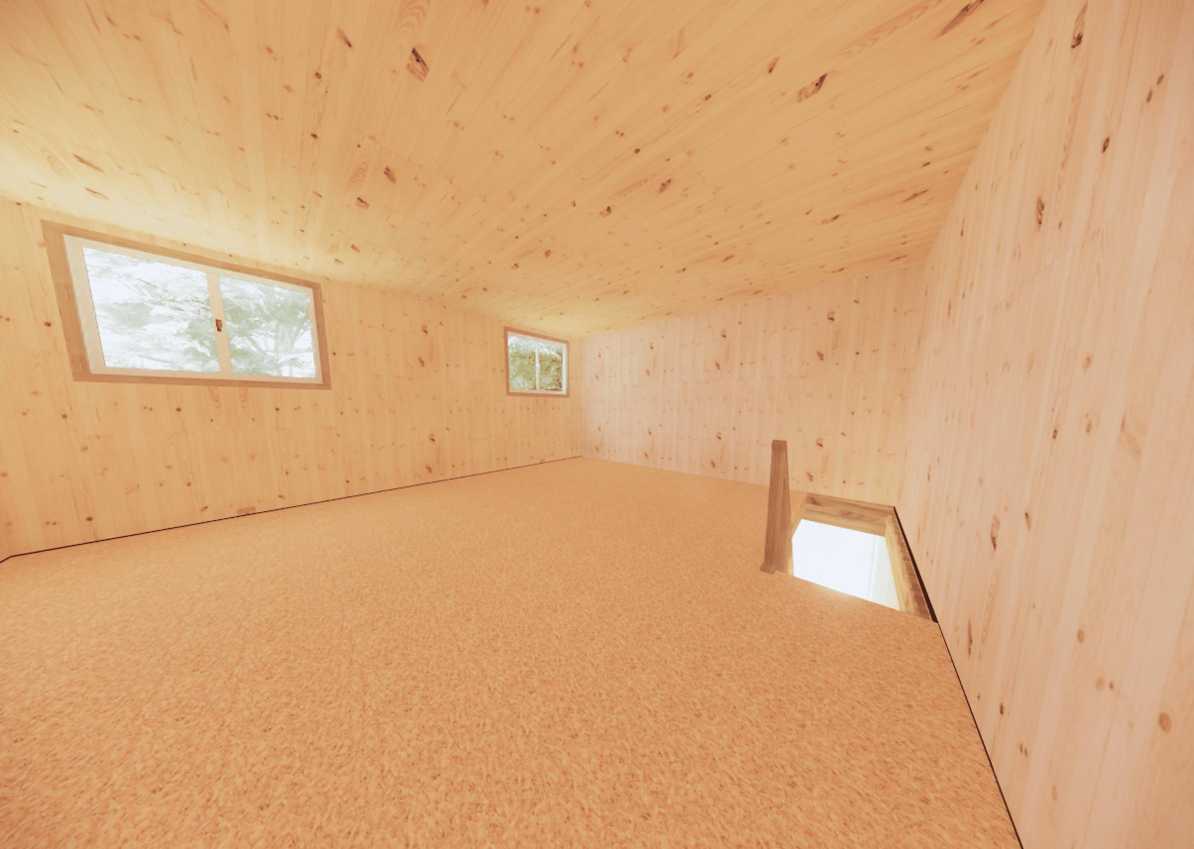 Studio de jardin RE2020 en bois 7,7 x 4,6 x 2,7 m / isolation RE2020 avec mezzanine et terrasse - Image 6