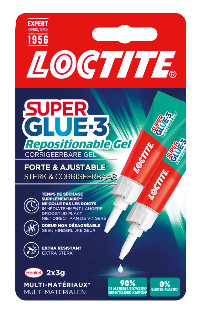 Loctite - SUPERGLUE-3 REPOSITIONNABLE 2X3G - Image 1