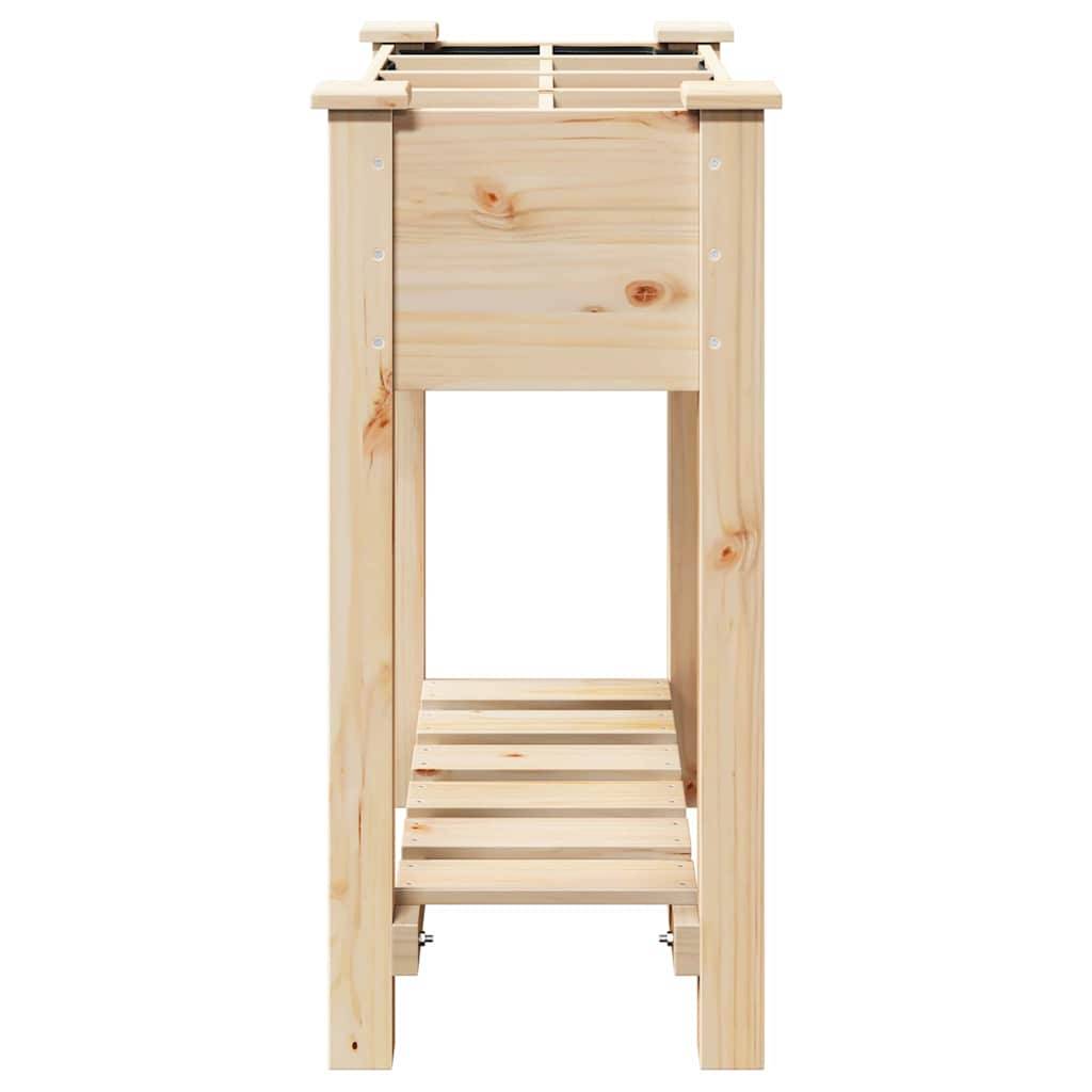 Cache-pot, Pot De Fleurs avec étagère Beige 71 x 37 x 76.5 cm g374 - Image 6