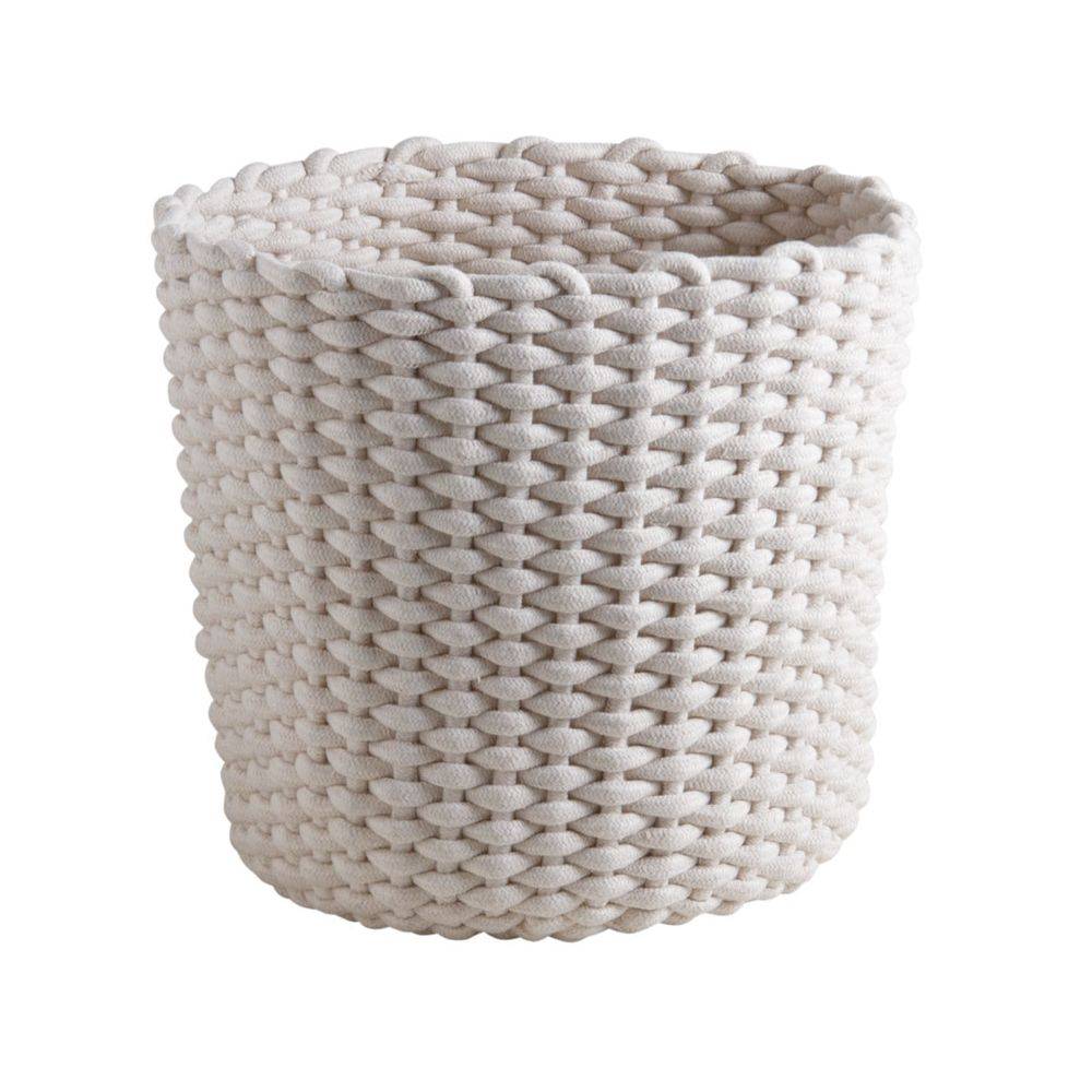 Aubry Gaspard - Corbeilles rondes en corde de coton écru (Lot de 3) - Imagen 3