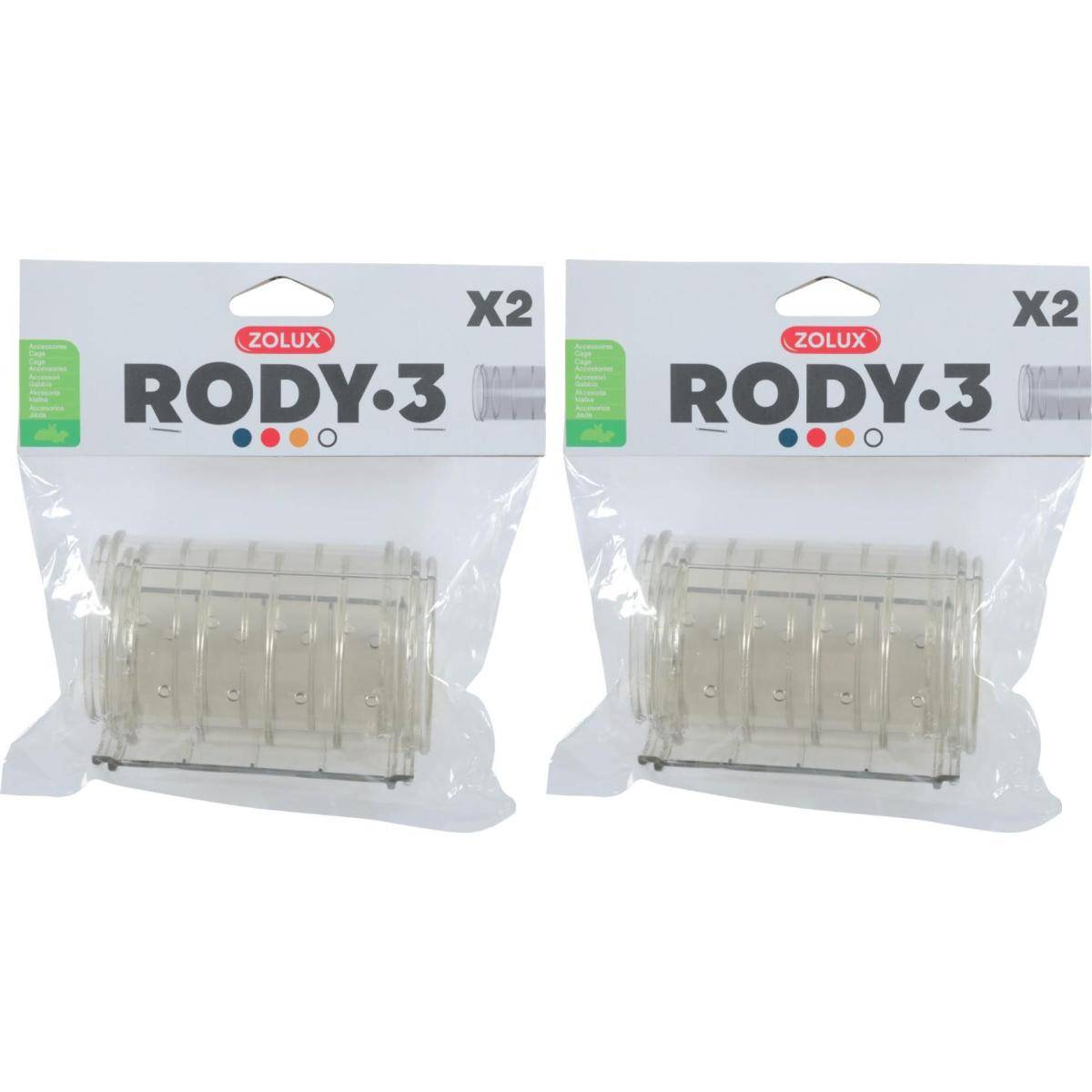 Zolux - 2 tubes droits pour connexion de cages Rody (Lot de 2) - Imagen 1