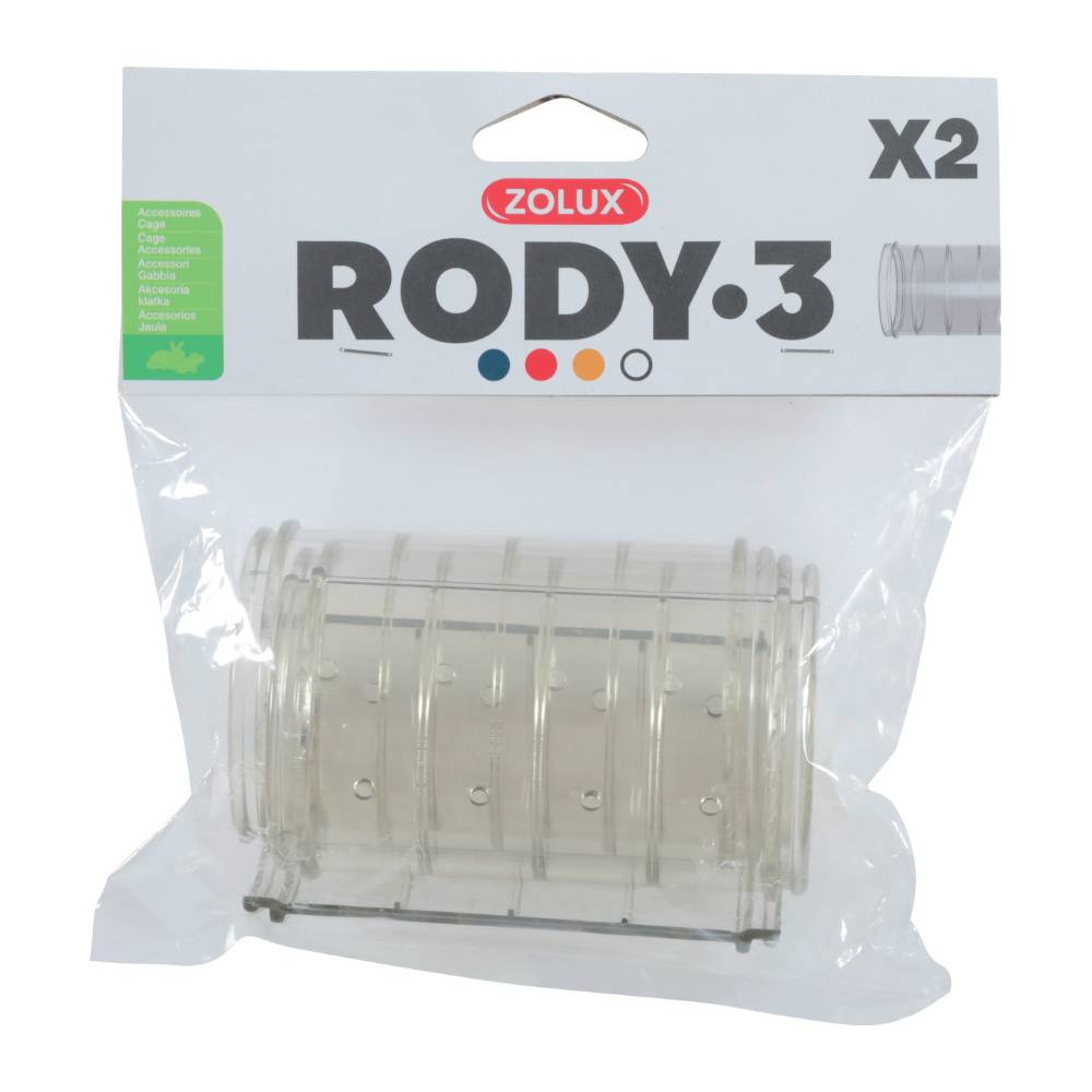 Zolux - 2 tubes droits pour connexion de cages Rody (Lot de 2) - Imagen 2