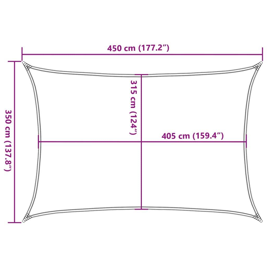 Maison Chic - Voile d'ombrage - Voile solaire 160 g/m² Crème 3,5x4,5 m PEHD - Image 9