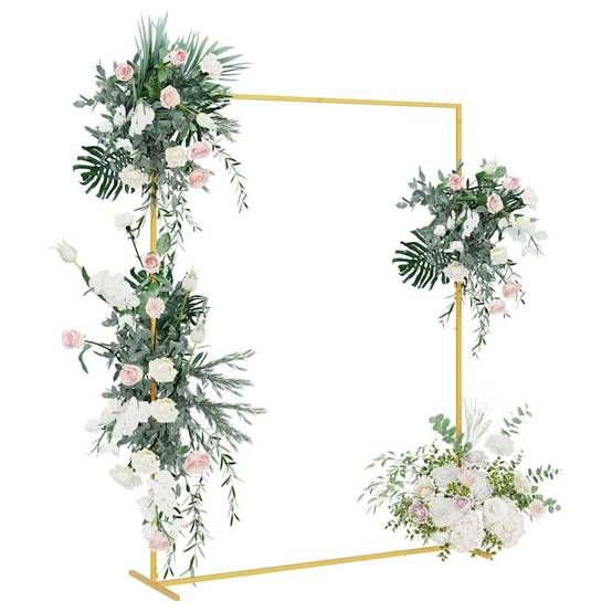 Arche de Cérémonie Acier Doré Design Carré Élégant pour Fêtes Mariages 150x200cm - ComfortXL Outdoor Living - Image 3