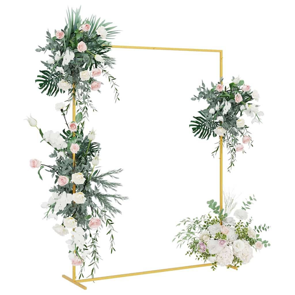 Arche de Cérémonie Acier Doré Design Carré Élégant pour Fêtes Mariages 150x200cm - ComfortXL Outdoor Living - Image 3