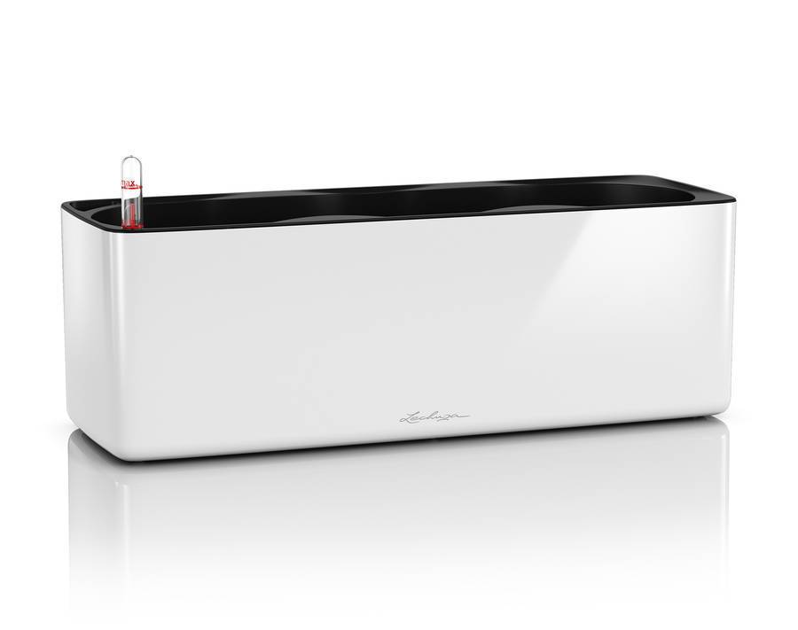 Lechuza - CUBE Glossy Triple - 40x14x14 cm - Kit Complet, blanc ultra brillant Lechuza - Imagen 1