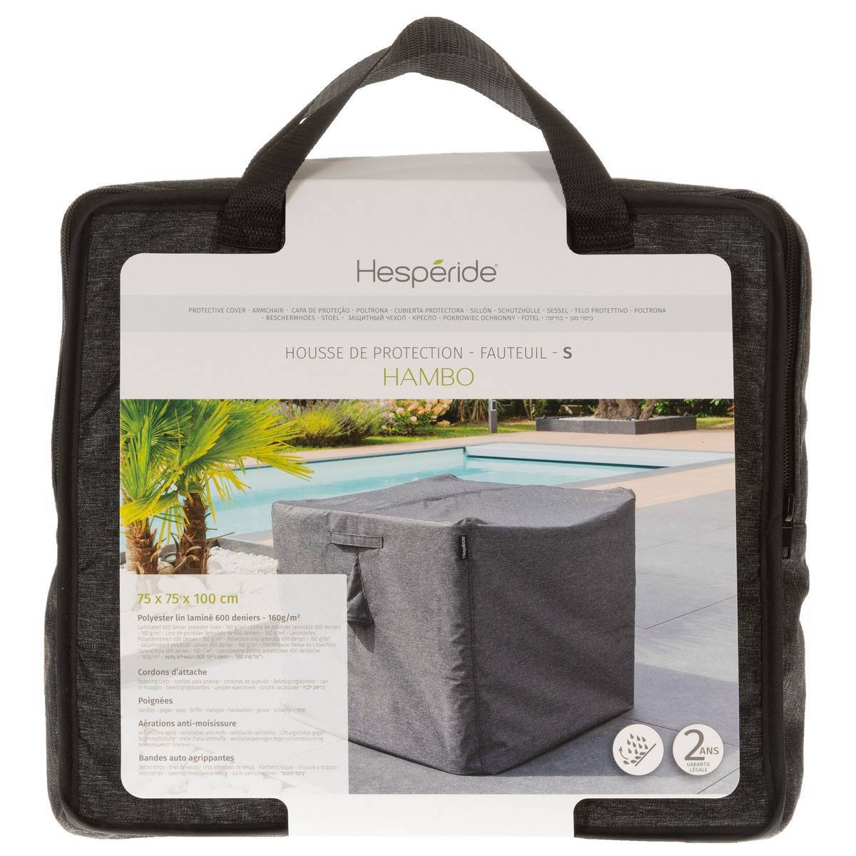 Hesperide - Housse de protection "Hambo" pour fauteuil S 100x75x75cm en polyester - Hespéride - Imagen 3